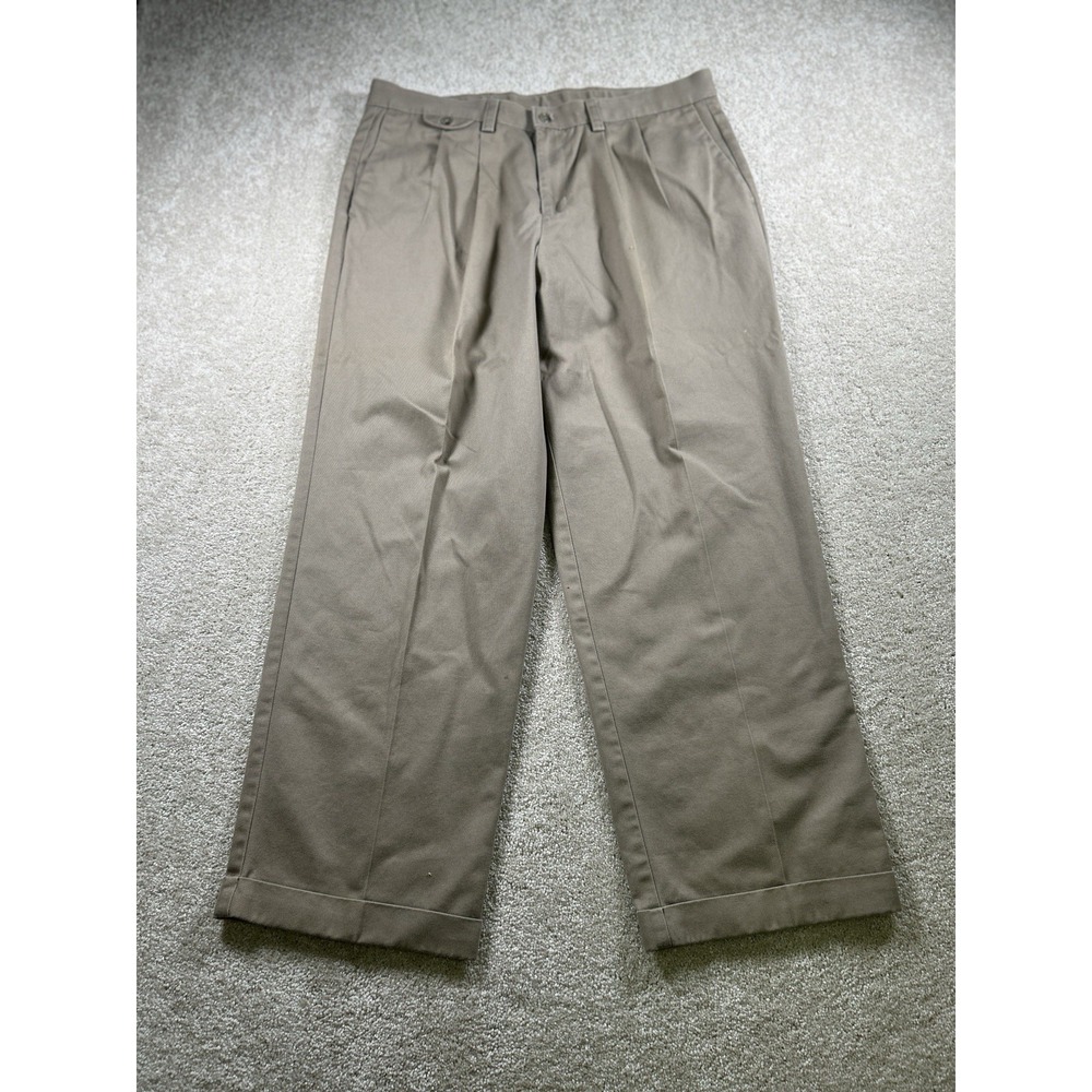 Dockers Mens Size 36X30 Brown Khaki Individual Fit Waist Band